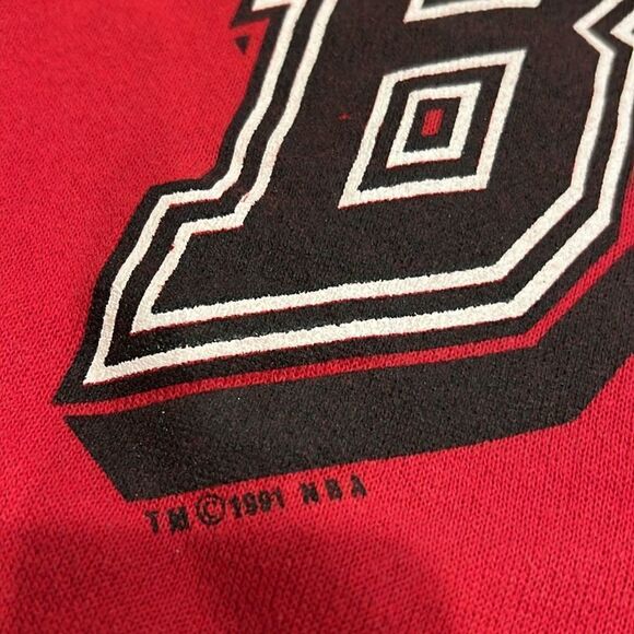 1991 Chicago bulls on tultex tag made in usa size XL sweatshirt red EUC for age - Picture 3 of 10